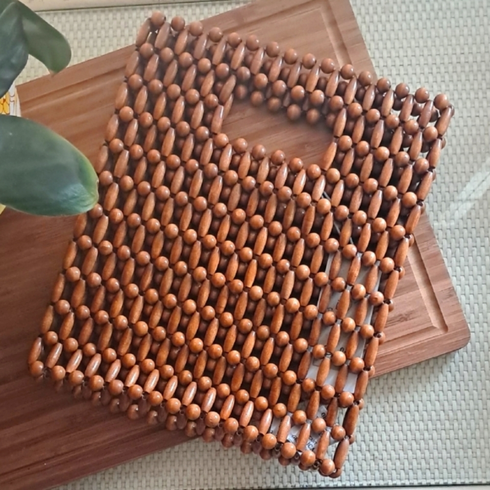 Wooden Beaded Handbag